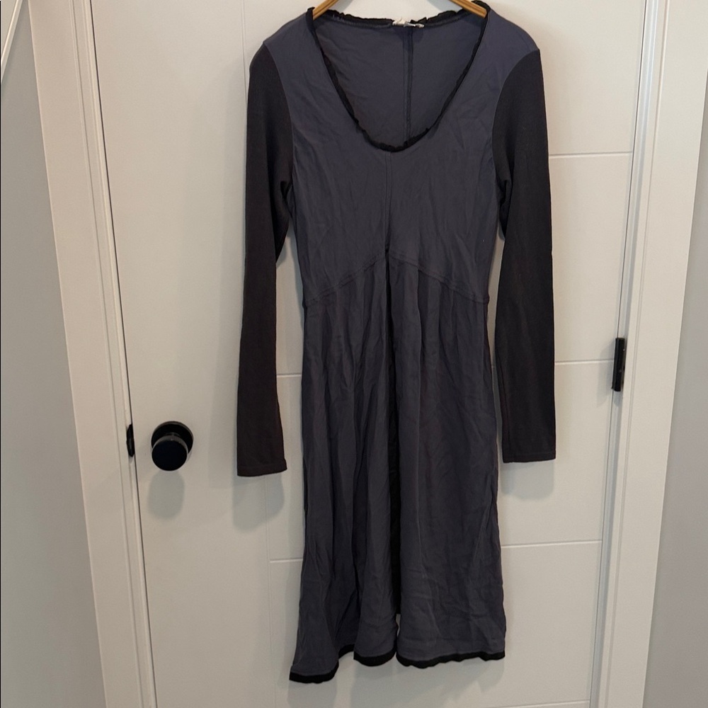 Neech Women's Lace-Trim dress in Charcoal Gray size medium
